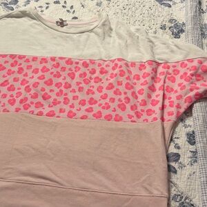 Crown & Ivy Cream and Pink Sweater